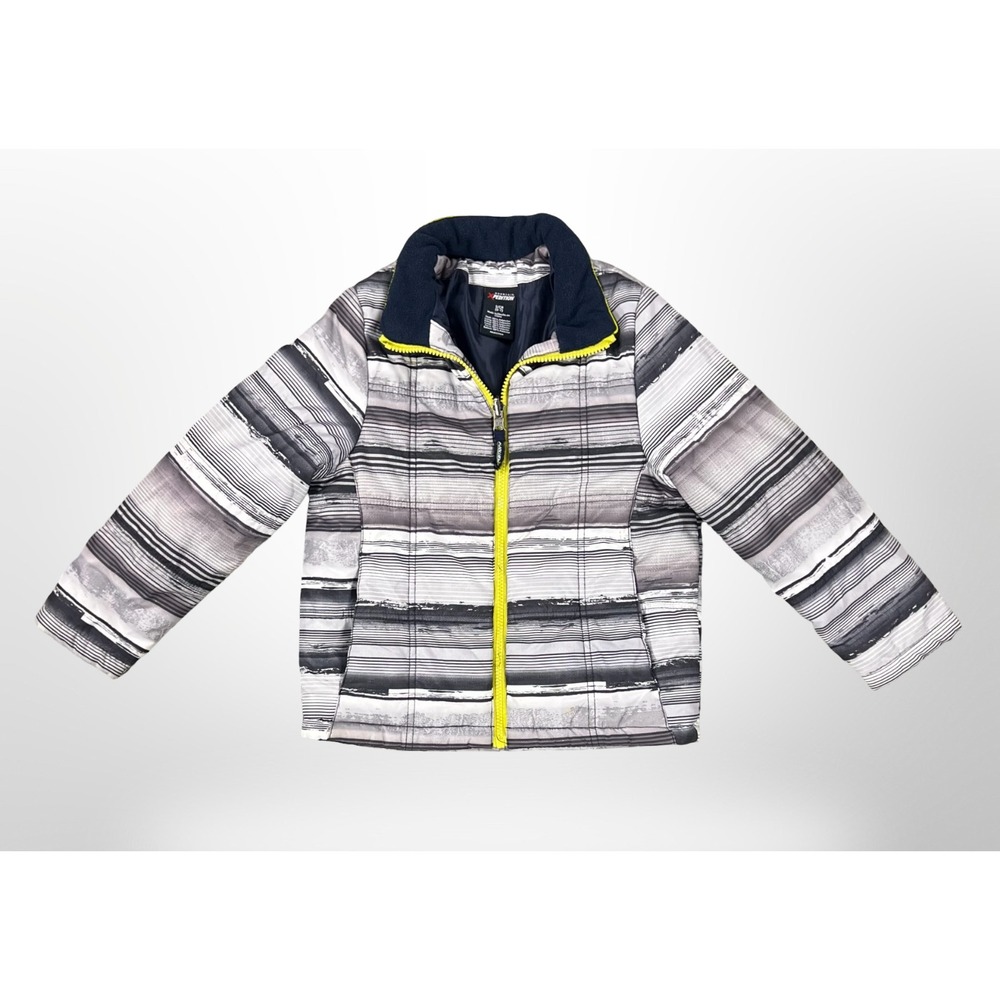 Mountain Xpedition Boys Jacket Size S (6-7) Puffer Striped Full Zip Winter Coat